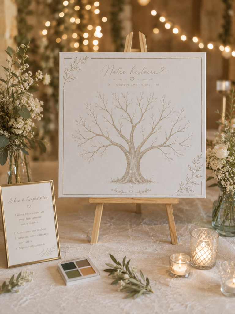 Arbre à empreintes sur toile de peintre personnalisable