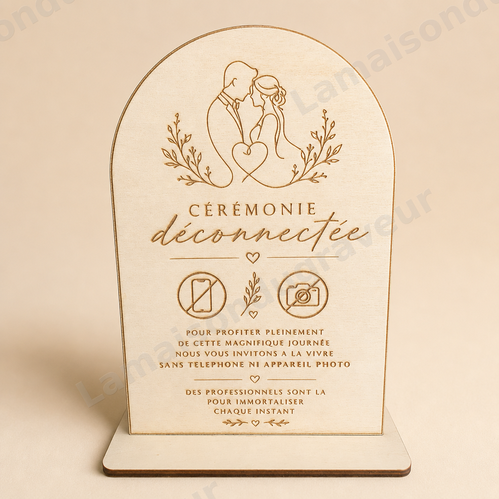 Pancarte Cérémonie déconnectée
