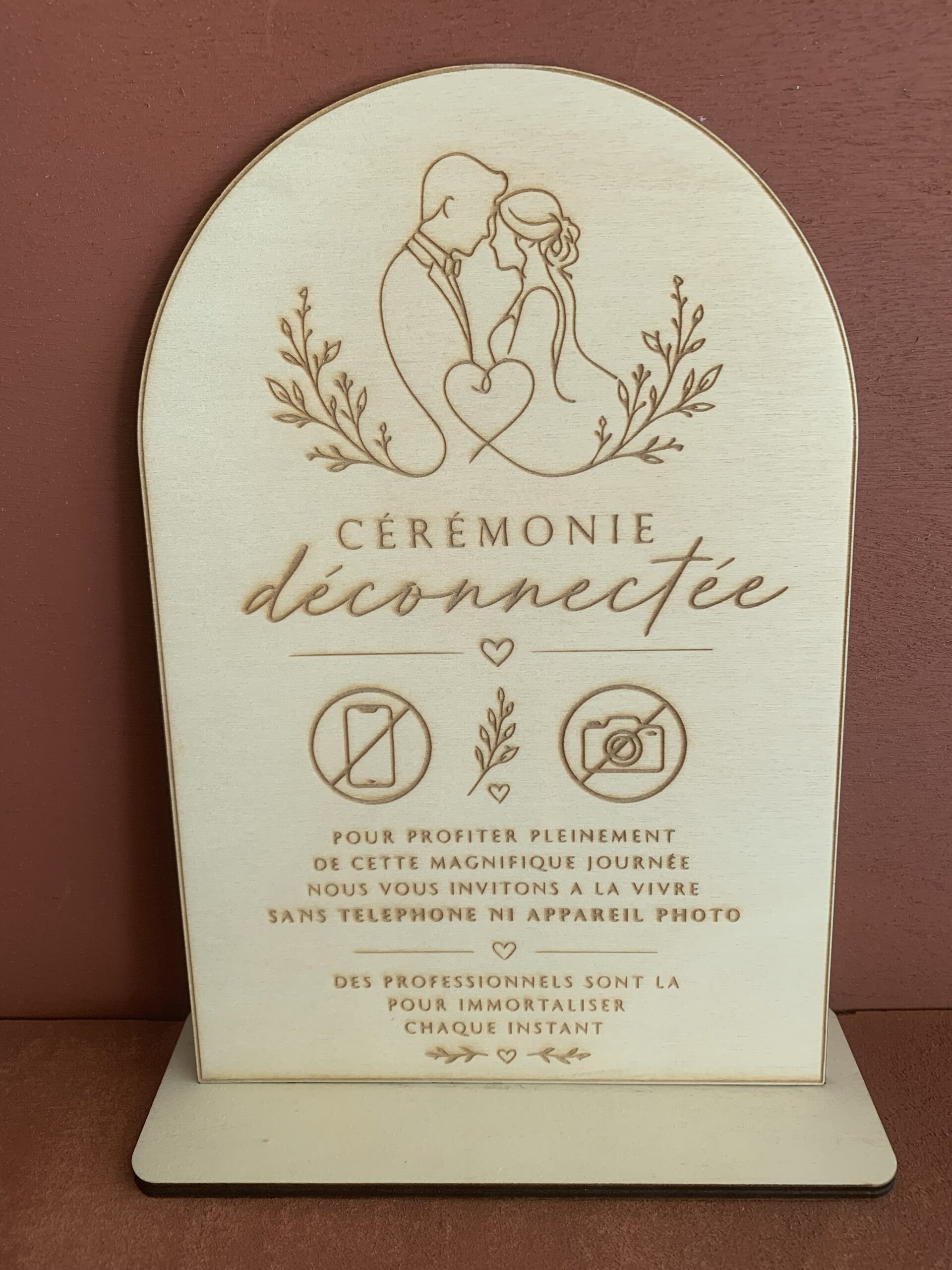 Pancarte Cérémonie déconnectée