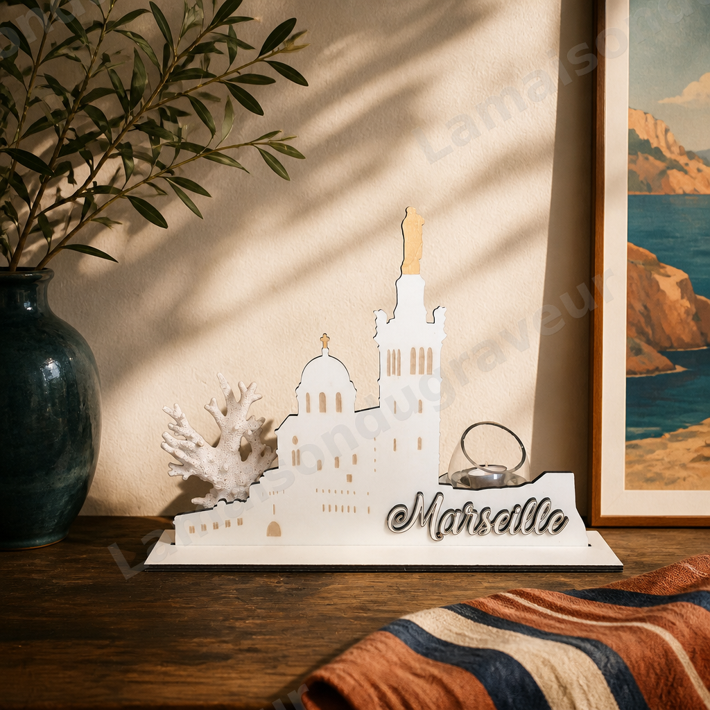 Notre-Dame de la Garde personnalisée sur socle