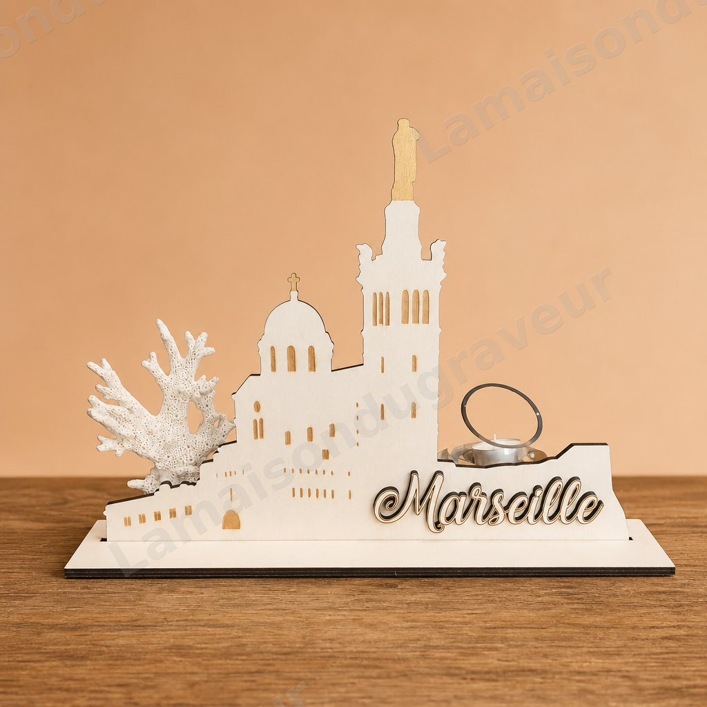Notre-Dame de la Garde personnalisée sur socle
