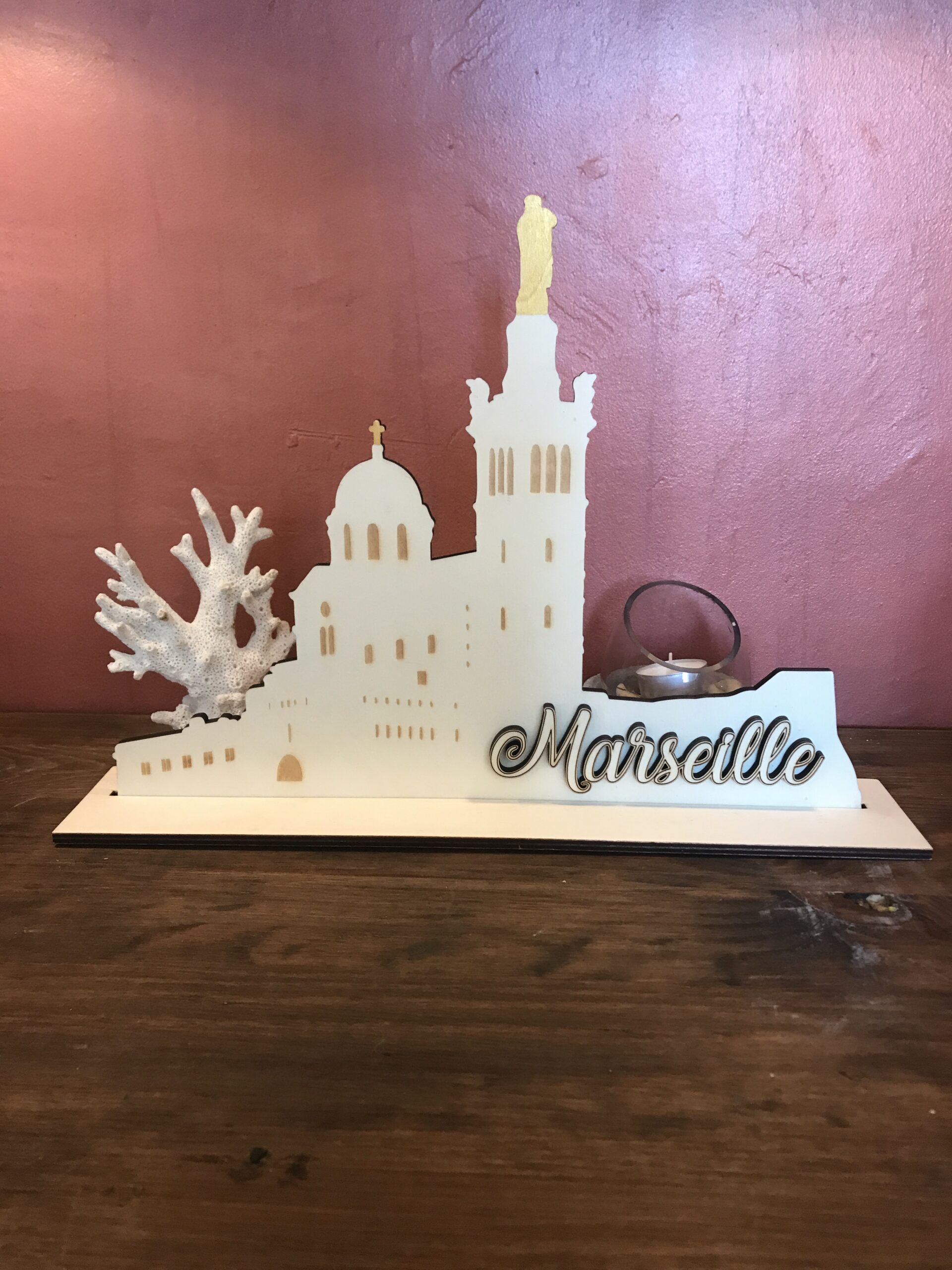 Notre-Dame de la Garde personnalisée sur socle