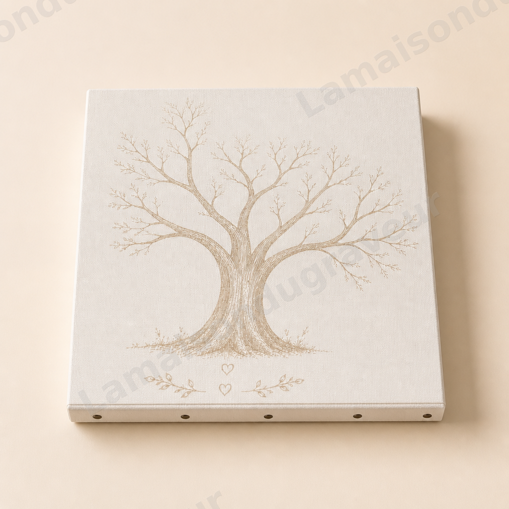 Arbre à empreintes personnalisé sur toile